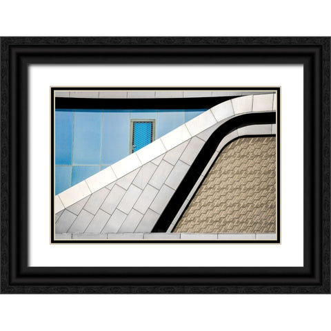 Emergency Door Black Ornate Wood Framed Art Print with Double Matting by Alsharif, Yahia