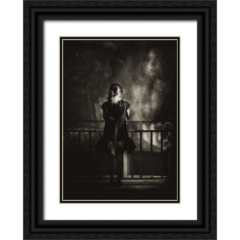 Memories Black Ornate Wood Framed Art Print with Double Matting by Pansky, Rachel