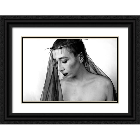 Mahsun Black Ornate Wood Framed Art Print with Double Matting by Saeidinia, Afshin