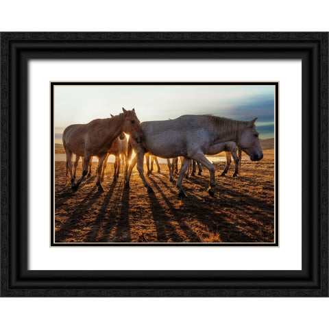 AeÂ™UaeÂ›B Black Ornate Wood Framed Art Print with Double Matting by Taksing