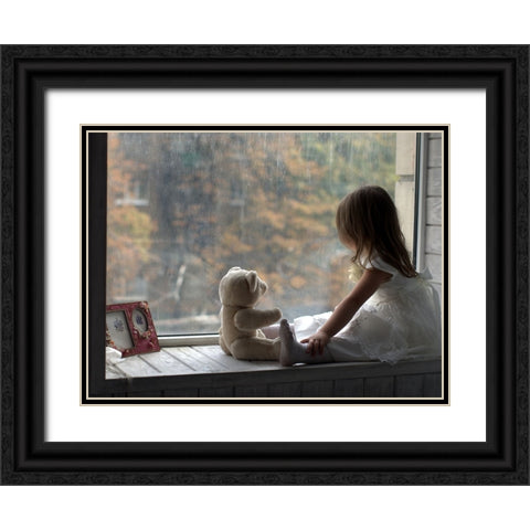 Autumn Black Ornate Wood Framed Art Print with Double Matting by Valentyn, Kolesnyk