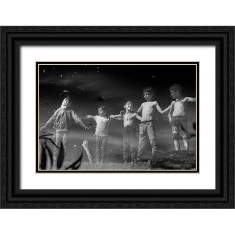 Reflection Of Childhood Black Ornate Wood Framed Art Print with Double Matting by Khodadadi, Shahla