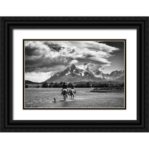 Destination Black Ornate Wood Framed Art Print with Double Matting by Groleau, Michel