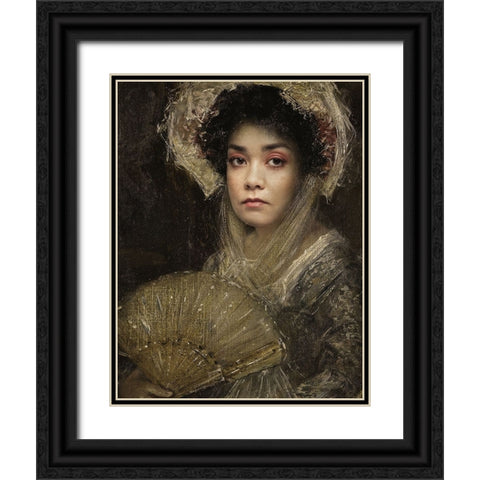 Melle Julianne Black Ornate Wood Framed Art Print with Double Matting by Lagandre Transgressed, Thierry