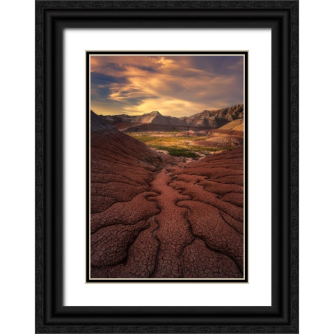 Badlands  Harmony Black Ornate Wood Framed Art Print with Double Matting by P., Ruiqing
