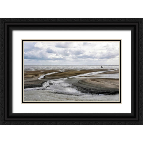 The Wadden Sea From The Island Ameland Black Ornate Wood Framed Art Print with Double Matting by Wijers Smeets, Wilma