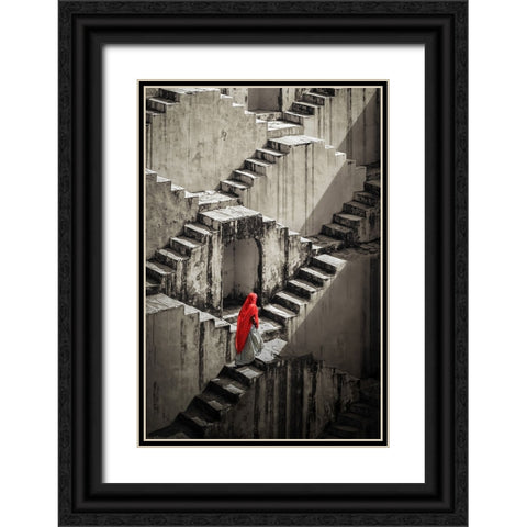 The Tale Of A Well Black Ornate Wood Framed Art Print with Double Matting by Yu Wu, Irene