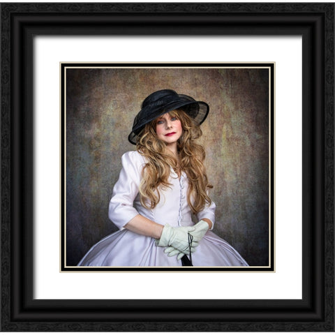 The Lady Black Ornate Wood Framed Art Print with Double Matting by Springgay, Daniel