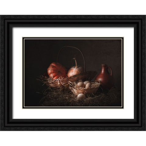 Farm Black Ornate Wood Framed Art Print with Double Matting by Perfoncio, Margareth