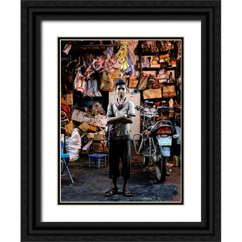 Another School Black Ornate Wood Framed Art Print with Double Matting by Avila, Fernando