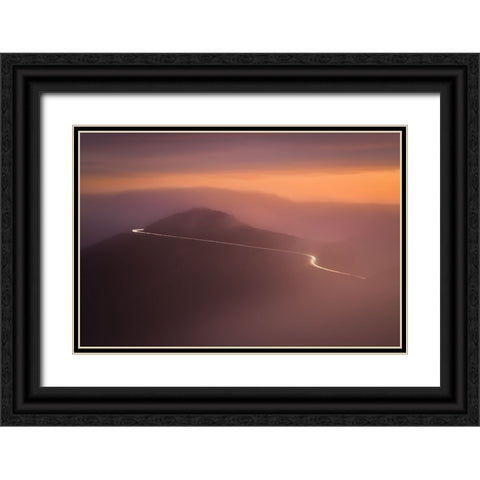 The Light Before Darkness Black Ornate Wood Framed Art Print with Double Matting by Chengming