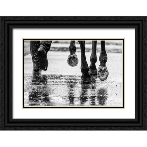 Water Hooves Black Ornate Wood Framed Art Print with Double Matting by Lee Chapman, Sharon