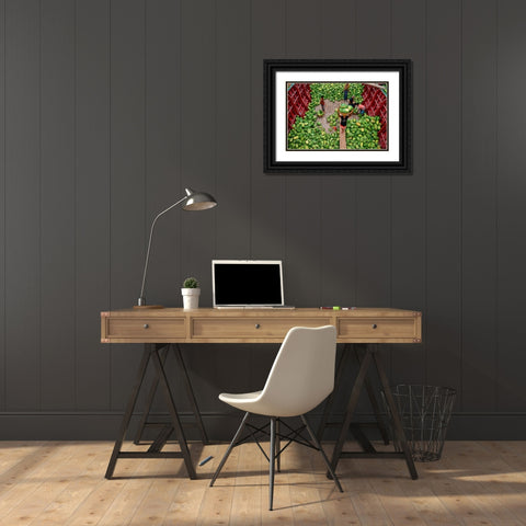 Unloading Watermelons Black Ornate Wood Framed Art Print with Double Matting by Khan Ronnie, Azim