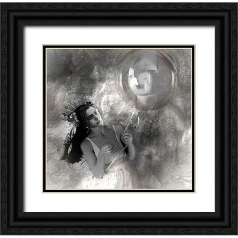 The Balloon Black Ornate Wood Framed Art Print with Double Matting by Pansky, Rachel