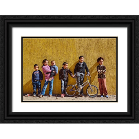 Class Photo Black Ornate Wood Framed Art Print with Double Matting by Hershkovitz, Avital
