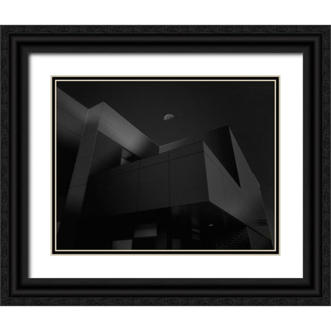 The Faculty Building Black Ornate Wood Framed Art Print with Double Matting by Fu, Molly
