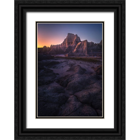 Under The Twilight Black Ornate Wood Framed Art Print with Double Matting by P., Ruiqing