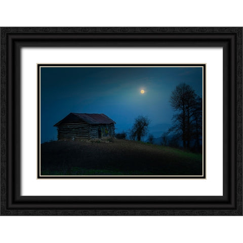 Moonlight Black Ornate Wood Framed Art Print with Double Matting by Danial.F16