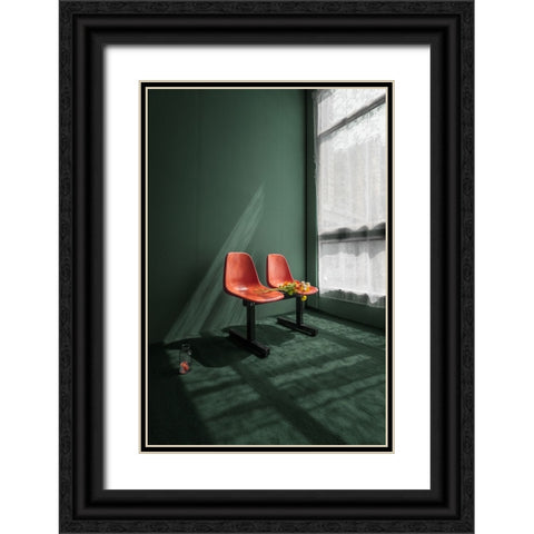 Alone Time Black Ornate Wood Framed Art Print with Double Matting by Guan, Xiaopeng