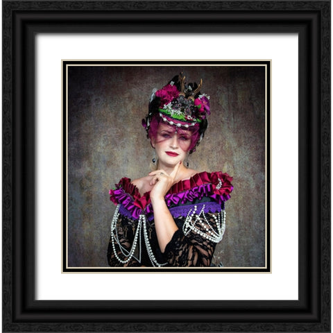Queen Of Colour Black Ornate Wood Framed Art Print with Double Matting by Springgay, Daniel