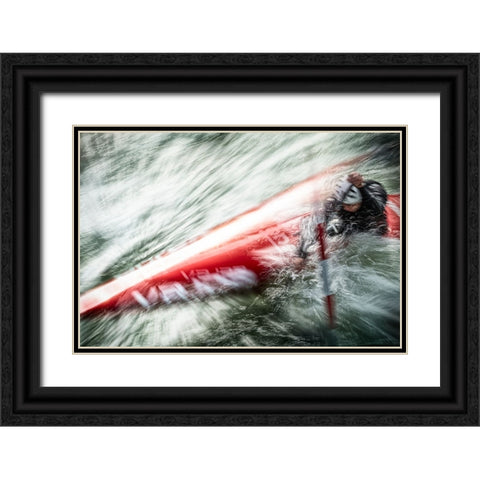 Wild Water Black Ornate Wood Framed Art Print with Double Matting by Ignac, Dusan