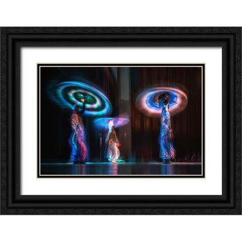 Dreamers Black Ornate Wood Framed Art Print with Double Matting by Shawki, Mohamed