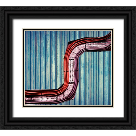 Snake Black Ornate Wood Framed Art Print with Double Matting by Thomas, Gareth