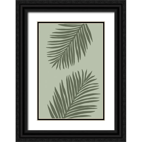 Leaves 003 Black Ornate Wood Framed Art Print with Double Matting by Pictufy Studio