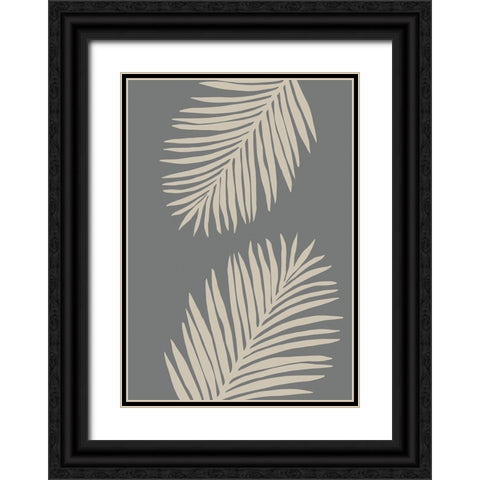 Leaves 005 Black Ornate Wood Framed Art Print with Double Matting by Pictufy Studio