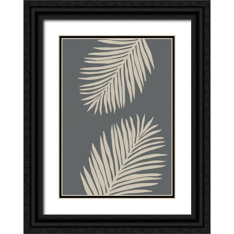 Leaves 006 Black Ornate Wood Framed Art Print with Double Matting by Pictufy Studio