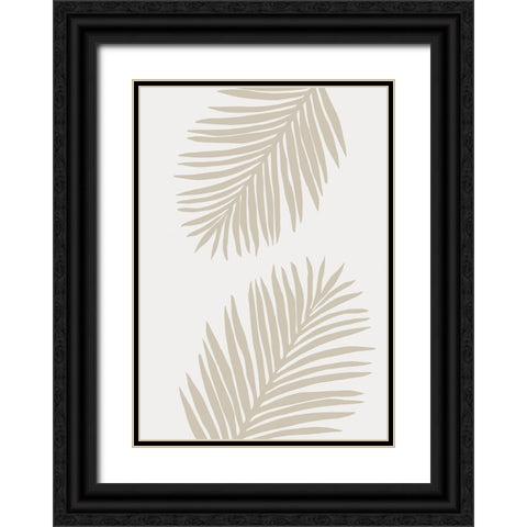 Leaves 009 Black Ornate Wood Framed Art Print with Double Matting by Pictufy Studio