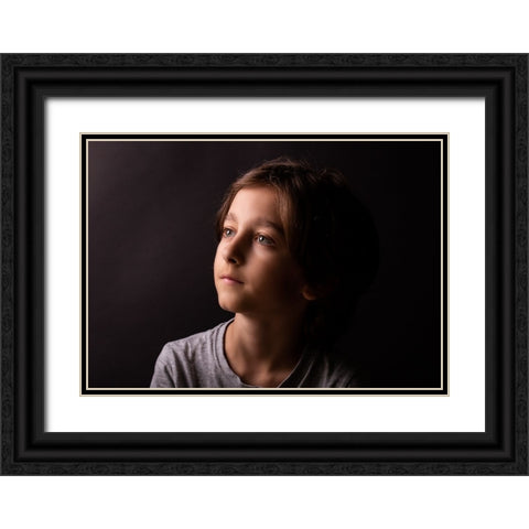 Mihai Black Ornate Wood Framed Art Print with Double Matting by Watkins, Carmen