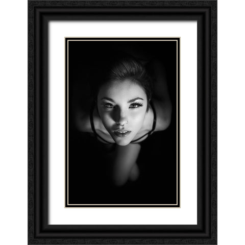 Ritratto Di Silvia Black Ornate Wood Framed Art Print with Double Matting by Fidanza, Toni