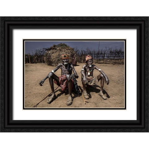 The Deserved Rest Black Ornate Wood Framed Art Print with Double Matting by Perovich, Irene