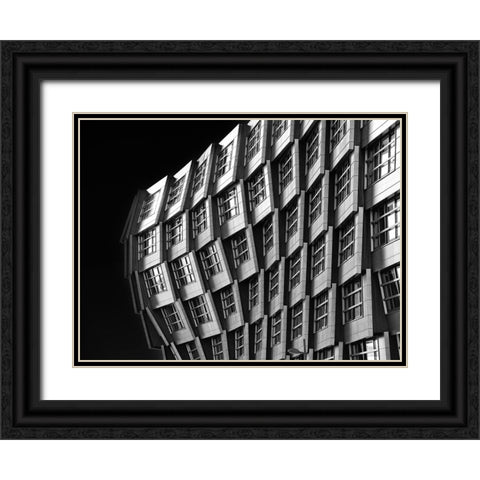 The Wave Black Ornate Wood Framed Art Print with Double Matting by Koer, Jaap
