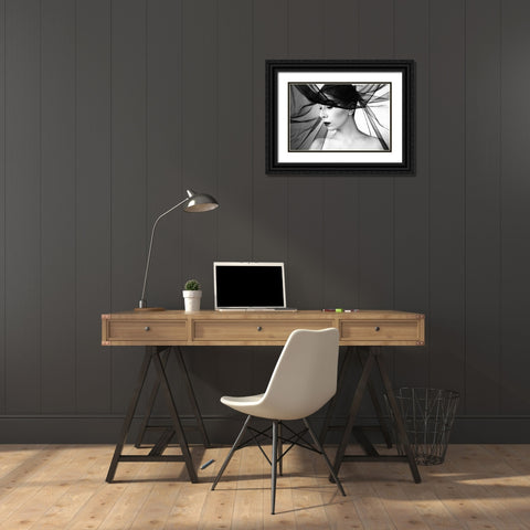 Mahsun Black Ornate Wood Framed Art Print with Double Matting by Saeidinia, Afshin