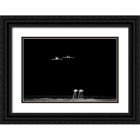 The World Of Couples Black Ornate Wood Framed Art Print with Double Matting by Jin, Jie