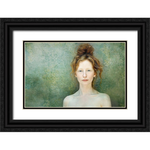 Lucy I Black Ornate Wood Framed Art Print with Double Matting by Kenp