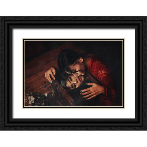 Ngaca Black Ornate Wood Framed Art Print with Double Matting by Abdillah, Djayent