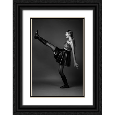 Scream! Black Ornate Wood Framed Art Print with Double Matting by Behzadi Boroujeni, Amir