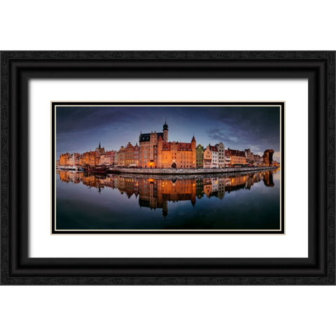 GdaaÂ„Sk Black Ornate Wood Framed Art Print with Double Matting by Malkiewicz, Lukasz