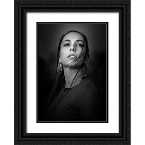 Ritratto Di Valentina Black Ornate Wood Framed Art Print with Double Matting by Fidanza, Toni