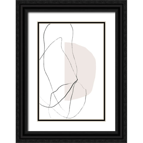 Fragile Lines Black Ornate Wood Framed Art Print with Double Matting by uplusmestudio