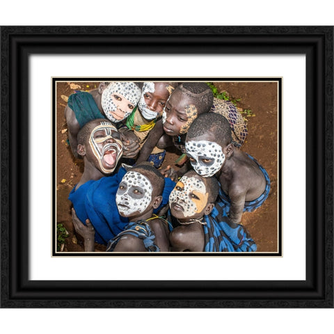 Having Fun Black Ornate Wood Framed Art Print with Double Matting by Wiener, Iris