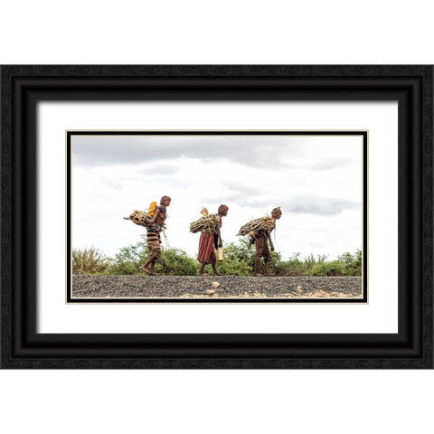 Hard Work II Black Ornate Wood Framed Art Print with Double Matting by Wiener, Iris