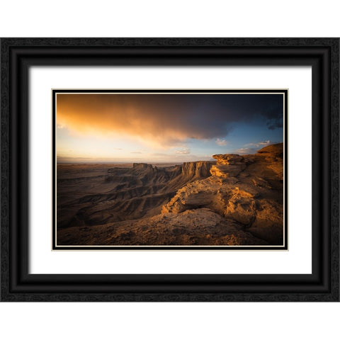 The First Light Black Ornate Wood Framed Art Print with Double Matting by Wei, Willa