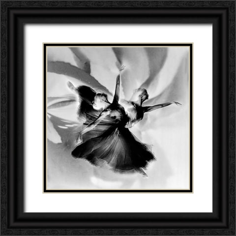 Dance In Black And White Black Ornate Wood Framed Art Print with Double Matting by Pansky, Rachel