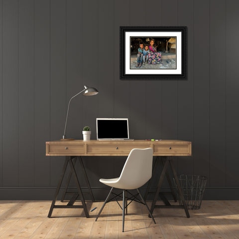 Nomadic Brothers And Sisters Black Ornate Wood Framed Art Print with Double Matting by Damico, Giuseppe