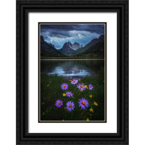Melancholy Valley Black Ornate Wood Framed Art Print with Double Matting by Cui, Yuan