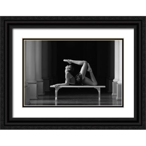 Untitled Black Ornate Wood Framed Art Print with Double Matting by Kapsha, Eduards